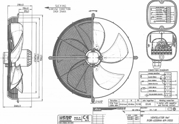 Ventilator axial Hidria R13R-6330HA-6M-X055 (630 mm)